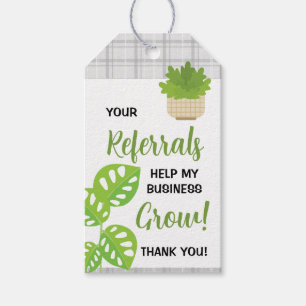 Your Referrals Help Business Grow Gift Tags