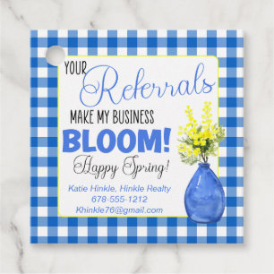 Your Referrals Make My Business Bloom Favour Tags