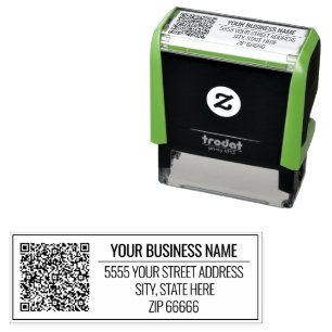Your Return Address Self-inking Stamp with QR Code