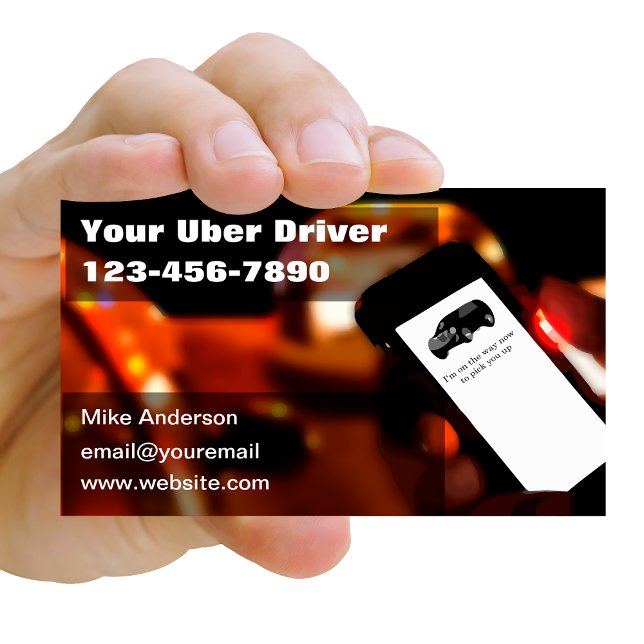 Your Ride Hailing Taxi Driver Business Cards (Creator Uploaded)