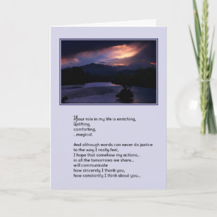 Your Role in My Life...Love Thank You Card