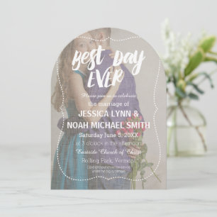 Your Romantic Photo Best Day Ever Invitation