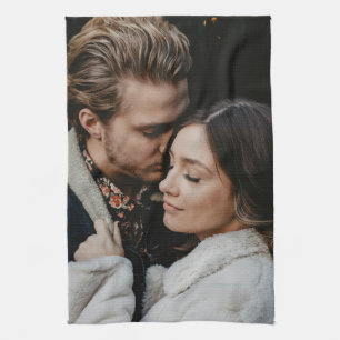 Your Romantic Wedding Photo Tea Towel