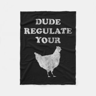 Your Rooster Chicken Feminist Reproductive Rights Fleece Blanket
