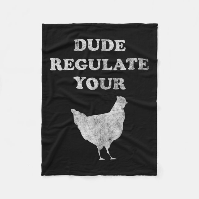 Your Rooster Chicken Feminist Reproductive Rights  Fleece Blanket (Front)