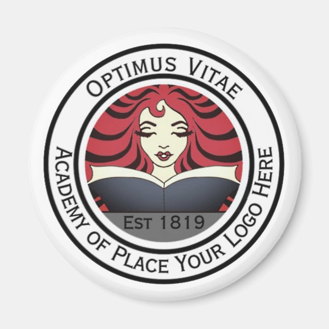 Your Round Business Logo Image Here Branding Magnet (Front)