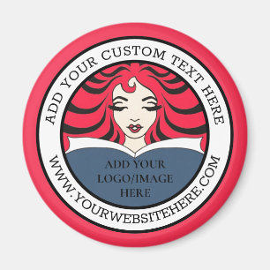 Your Round Business Logo Image & Text Here Magnet