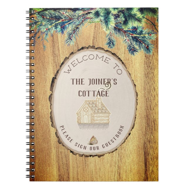 Your Rustic Lake Cabin Guest Welcome Notebook (Front)