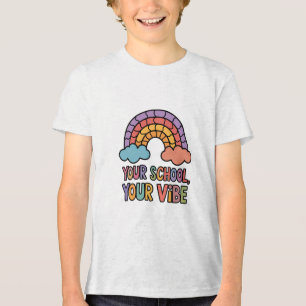 Your School, Your Vibe T-Shirt - Playful Rainbow D Tri-Blend Shirt