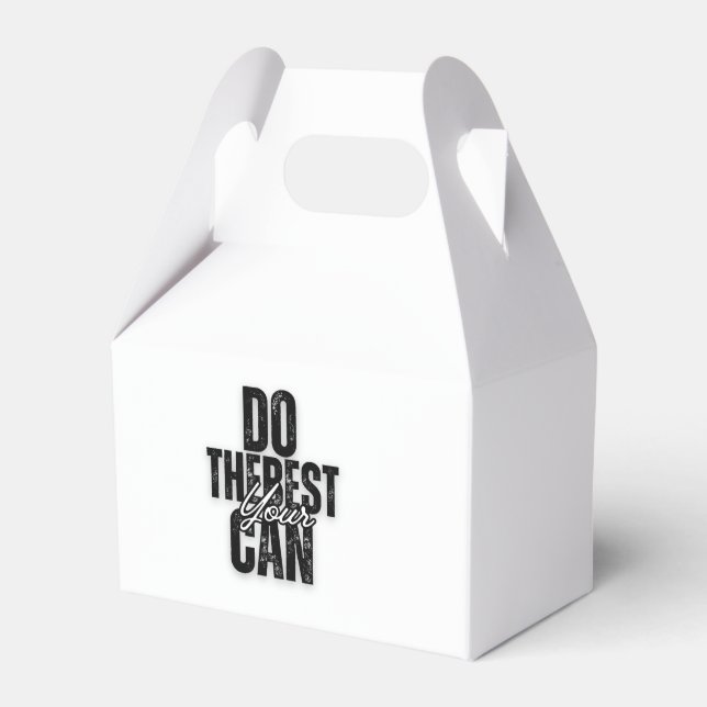 Your Script on Black Favour Box (Front Side)