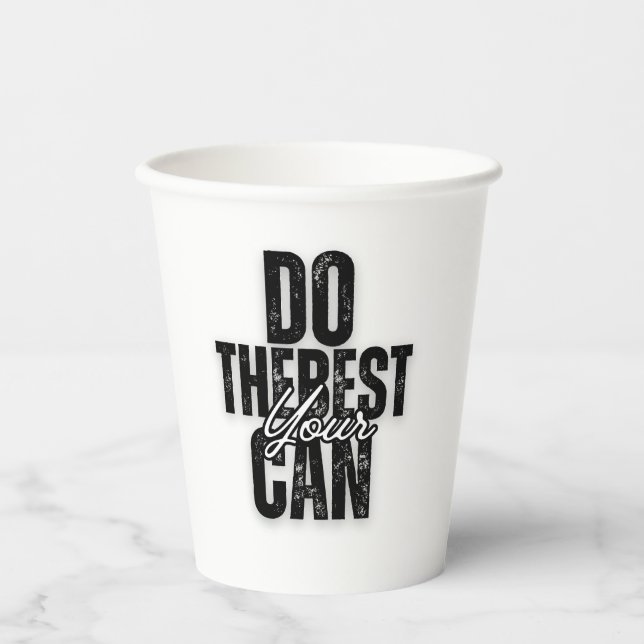 Your Script on Black Paper Cups (Front)
