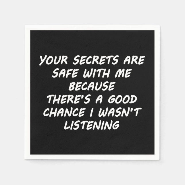 Your Secrets Are Safe With Me Napkin (Front)