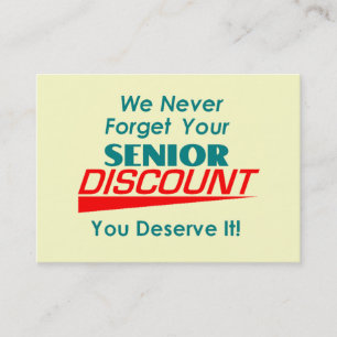 YOUR Senior Discount Business Card