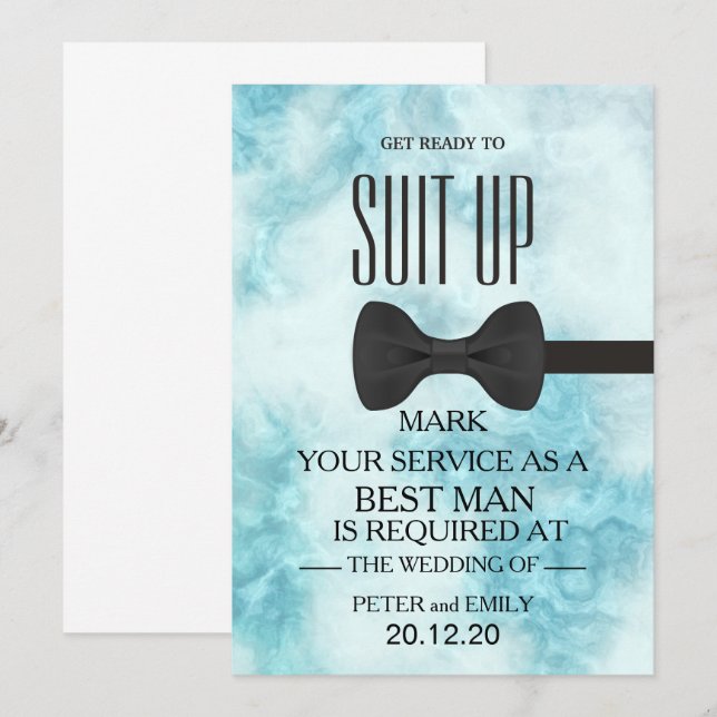 Your Service as a Best Man Invitation (Front/Back)