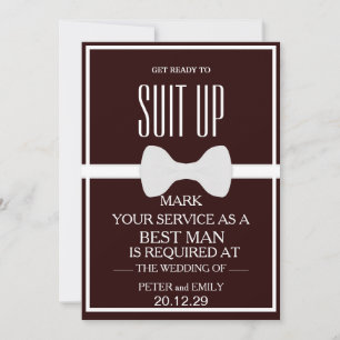Your Service as a Best Man Invitation