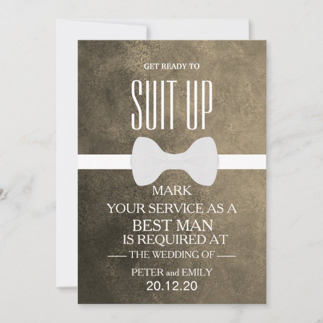 Your Service as a Best Man Invitation (Front)