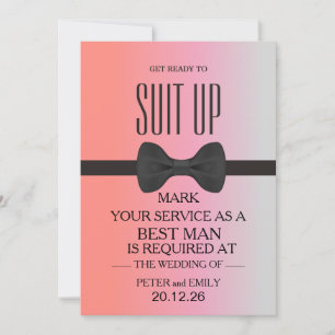 Your Service as a Best Man Invitation