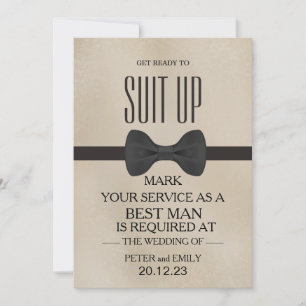 Your Service as a Best Man Invitation