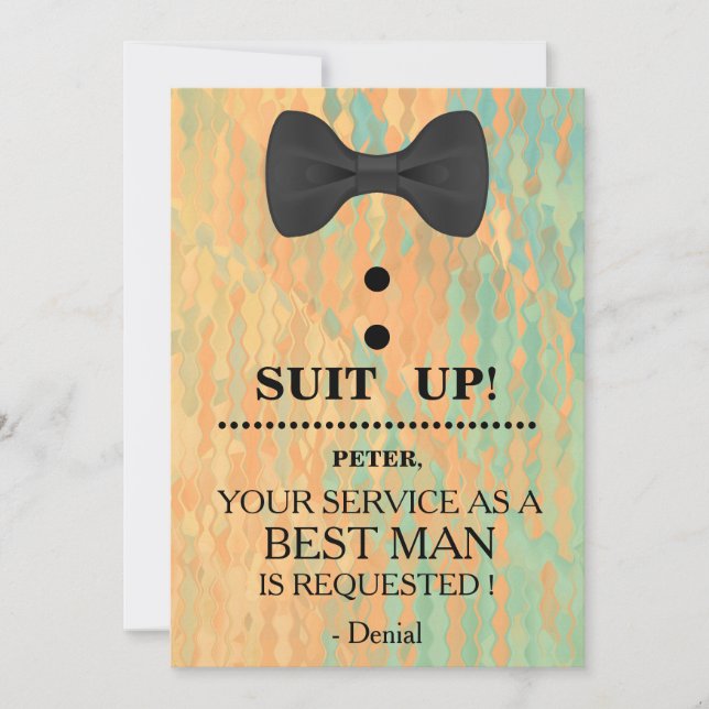 Your Service as a Best man Request Invitation (Front)