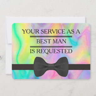 Your Service as a Groomsman Best Man Request Invitation