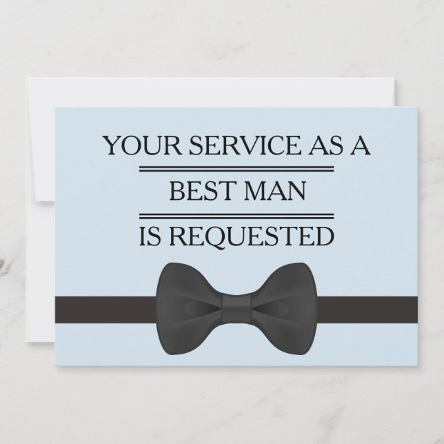 Your Service as a Groomsman Best Man Request Invitation (Front)