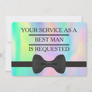 Your Service as a Groomsman Best Man Request Invitation