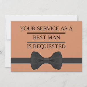 Your Service as a Groomsman Best Man Request Invitation