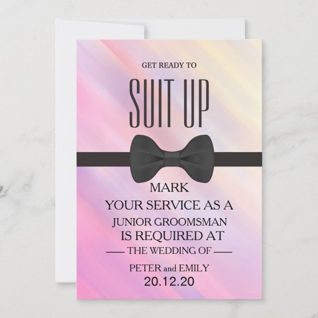 Your Service as a Groomsman Invitation (Front)