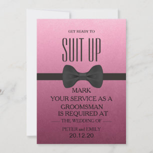 Your Service as a Groomsman Invitation
