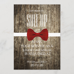 Your Service as a Groomsman Invitation