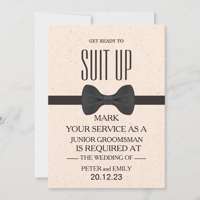 Your Service as a Groomsman Invitation (Front)