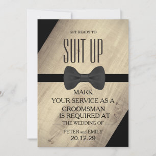 Your Service as a Groomsman Invitation