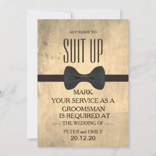 Your Service as a Groomsman Invitation