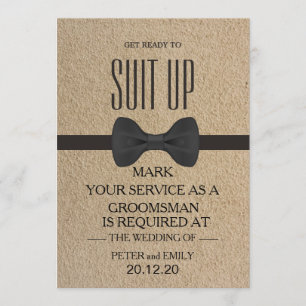 Your Service as a Groomsman Invitation