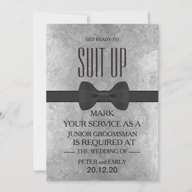 Your Service as a Groomsman Invitation (Front)