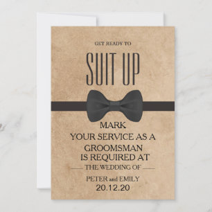 Your Service as a Groomsman Invitation
