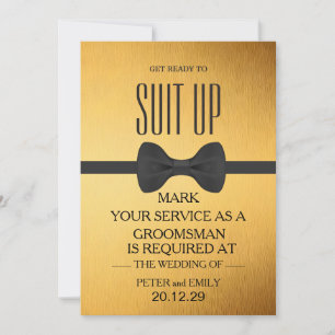 Your Service as a Groomsman Invitation