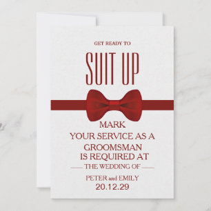 Your Service as a Groomsman Invitation