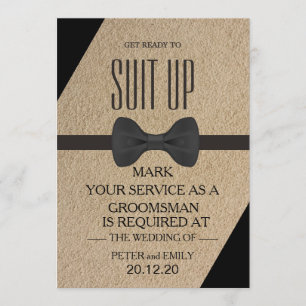 Your Service as a Groomsman Invitation