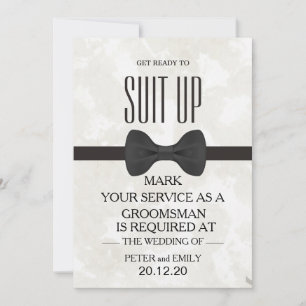 Your Service as a Groomsman Invitation