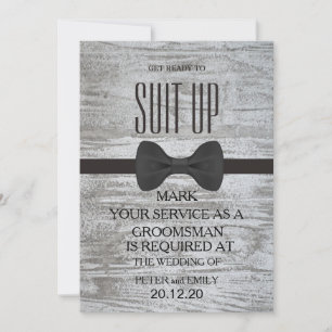 Your Service as a Groomsman Invitation