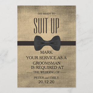 Your Service as a Groomsman Invitation