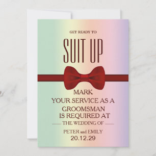 Your Service as a Groomsman Invitation
