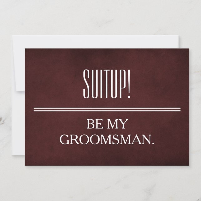 Your Service as a Groomsman Invitation (Front)
