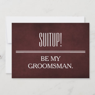 Your Service as a Groomsman Invitation