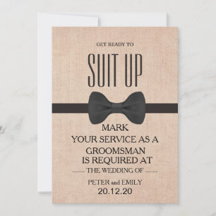 Your Service as a Groomsman Invitation