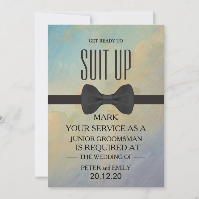 Your Service as a Groomsman Invitation (Front)