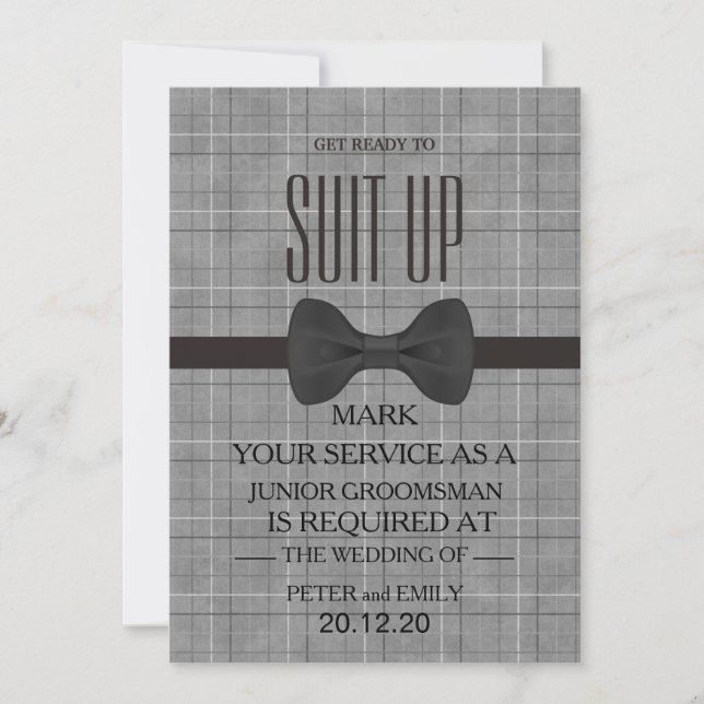 Your Service as a Groomsman Invitation (Front)