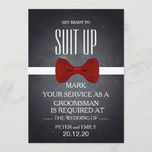 Your Service as a Groomsman Invitation
