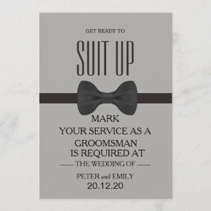Your Service as a Groomsman Invitation